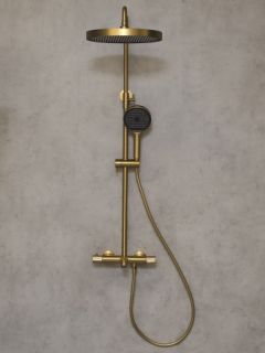 Душевая система с термостатом AltroBagno Bilancia 030429 OrSp матовое золото