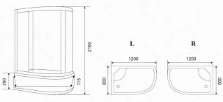 Душевая кабина Parly Bianco BMM120L