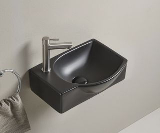 Раковина Gid Bm9276R 62205R подвесная черная матовая 40.5x28x14