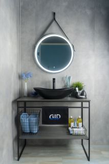 Раковина Gid Bm9811 53337 накладная черная матовая 61x37x15