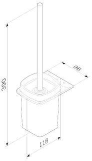 Стойка с туалетной щёткой Am.Pm Inspire 2.0 чёрный матовый A50A33422