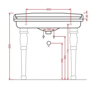 Ножки керамические для раковины Artceram HERMITAGE HEC003 01 00 белые