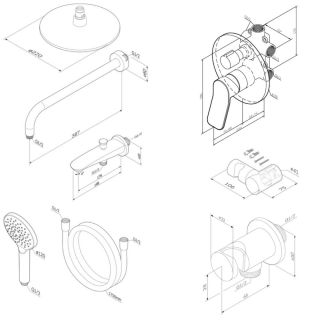 Набор смесителей Am.Pm X-JOY FB85A3RH10 хром