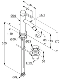 Смеситель для биде Kludi Nova Fonte Pura 20216N015 брашированное золото