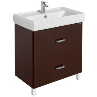 Тумба под раковину Акватон Америна 80см тёмно-коричневый 1A169401AM430