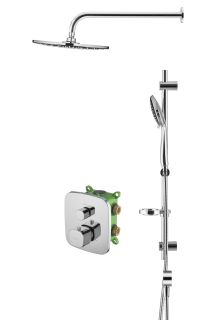Душевой комплект Swedbe Platta 5556G1 с термостатом хром/серый