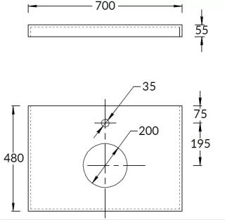 Столешница Kerama Marazzi Canaletto Роверелла CN70.DL501320R 70 см серый тёмный
