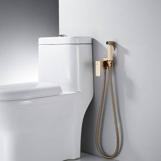 Гигиенический душ со смесителем Shevanik S127G золотой сатин