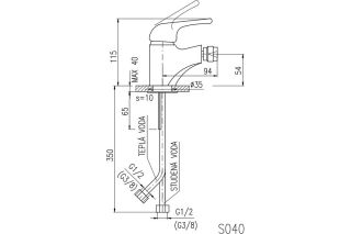 Смеситель для биде Rav Slezak Sazava ROYAL SA044.5 хром