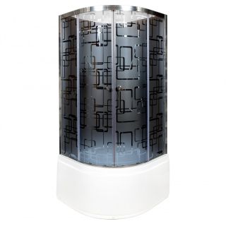 Душевая кабина Deto BМ4590 N с гидромассажем BLACK 90х90х208см