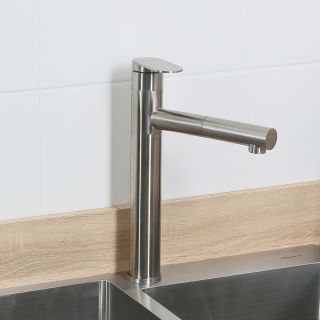 Смеситель для кухни Melana Stello MELANA-610303 с выдвижным изливом сатин