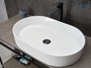 Раковина Gid D1479 51203 накладная белая 61x38.5x12