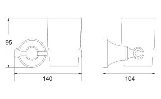 Стакан для ванной комнаты Rose RG1912H чёрный