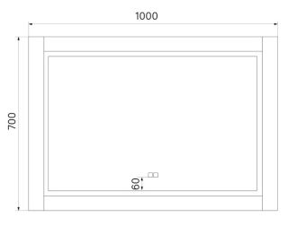 Зеркало с подсветкой IDDIS Oxford ЗЛП112 100см белый матовый