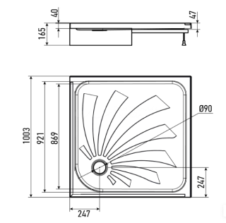 Поддон для душа Alex Baitler 100х100 AB10017H-2 Белый