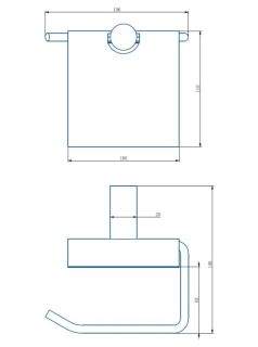 Держатель для туалетной бумаги Haiba HB8403 хром