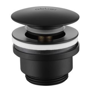 Донный клапан без перелива ABBER AF0011B чёрный матовый