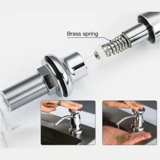 Дозатор для кухонной мойки Gappo G402-9 300 мл оружейная сталь