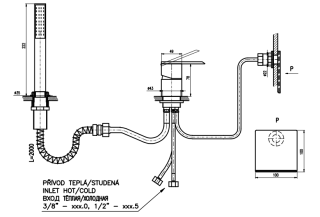 Смеситель на борт ванны Rav Slezak Loira LR563.5YZ золото