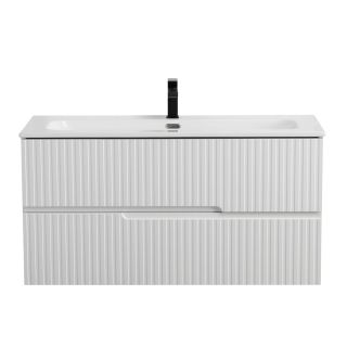 База под раковину Cezares подвесная с двумя выкатными ящиками, Bianco Lucido, 1000x457x500, DUET-N-1000-2C-SO-BL