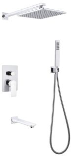 Душевая система ABBER Weiss Insel белый/хром AF8017W