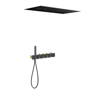 Душевой комплект Timo Petruma SX-5329/03SM с термостатом чёрный матовый