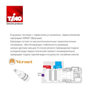 Душевой комплект Timo Saona SX-2370/03SM с термостатом чёрный