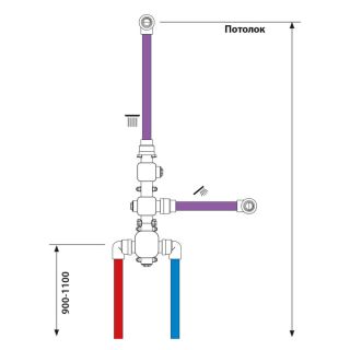 Душевой комплект Timo Saona SX-2399/03SM с термостатом чёрный