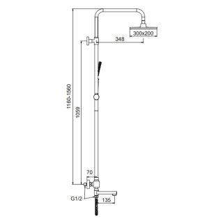 Душевая стойка Frap F24007-3 Золотой сатин