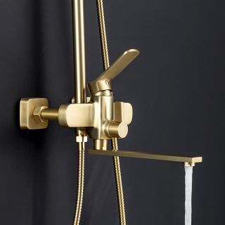 Душевая стойка Frap F2461-3 золотой сатин