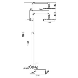 Душевая стойка Frap F24801-6 черный