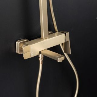 Душевая стойка Frap F2490-3 Золотой сатин