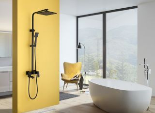 Душевая стойка ABBER Daheim чёрный матовый AF8216B