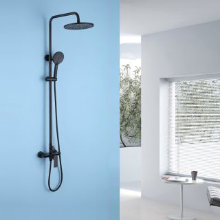 Душевая стойка ABBER Weiss Insel чёрный матовый AF8020B