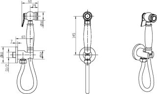 Гигиенический душ Boheme Medici бронза 404