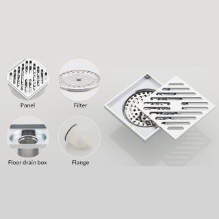 Душевой трап Gappo G81050 хром