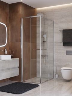 Душевой уголок CEZARES LUX-AH-FS-1-80/100-C-CR хром