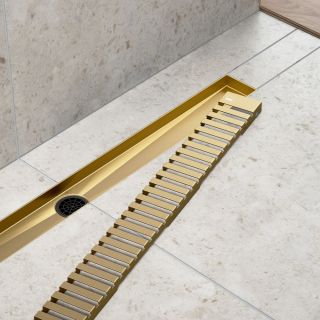 Душевой лоток Timo Drain System DS230109/17 90см с вставкой lines золото матовое