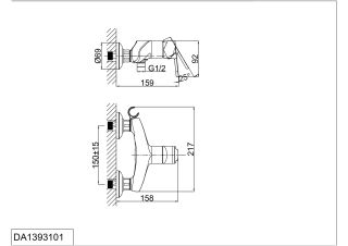 Смеситель для душа DQ Rhein Marx хром DA1393101