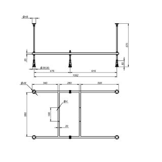 Каркас для ванны Am.Pm W00A-120-070W-R 120 см