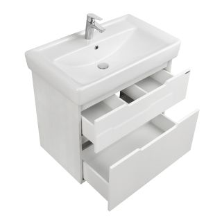 Тумба под раковину Акватон Дакота 80см белый/выбеленное дерево 1A202901DAAY0