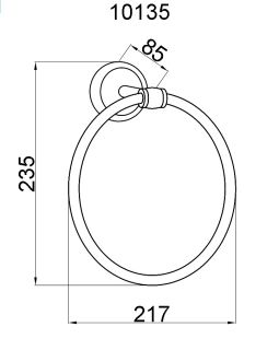 Полотенцедержатель Boheme Vogue Bianco хром 10135