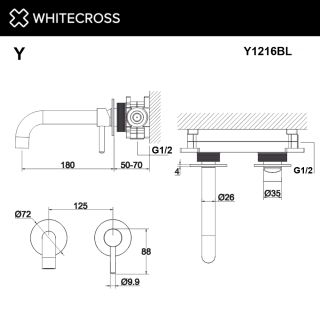 Встраиваемый смеситель для раковины WHITECROSS Y Y1216CR хром