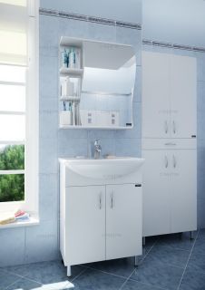 Зеркальный шкаф СанТа Волна 101014 60см правый белый