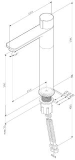Высокий смеситель для раковины Am.Pm X-Joy хром F85A92500