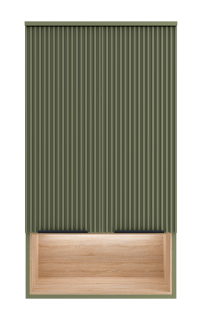 Подвесной шкаф над стиральной машиной Brevita Enfida ENF-08060-081 60см с подсветкой зелёный/дуб Сонома светлый