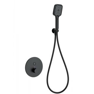 Встраиваемый смеситель для душа Wonzon & Woghand WW-D1017-A-MB с термостатом чёрный матовый