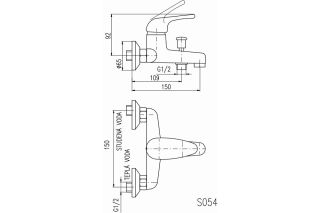 Смеситель для ванны Rav Slezak SAZAVA SA554.5/1 хром