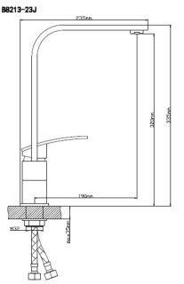 Смеситель для кухни BOOU B8213-23J хром