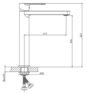 Смеситель для раковины Haiba HB11617 хром